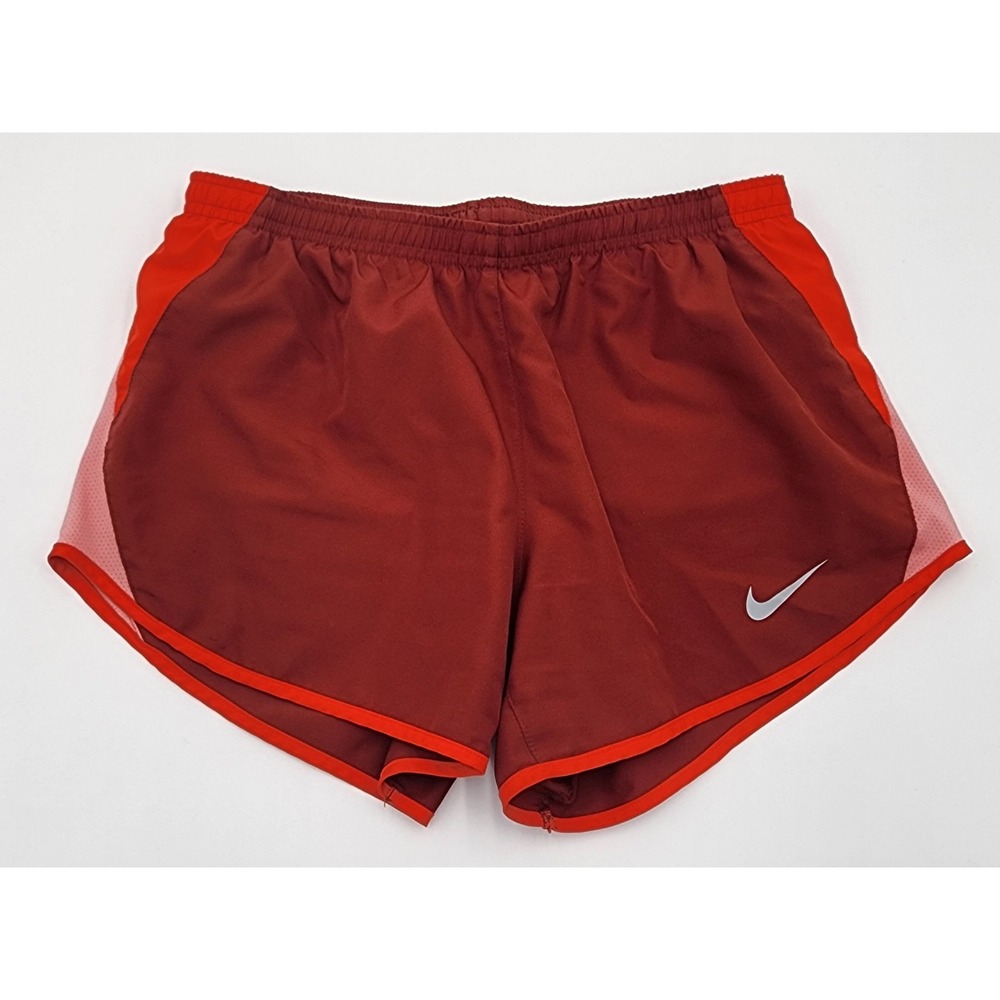 Nike Dri-FIT‎ Running Shorts Women's Size S Red Athletic Gym Workout Lined